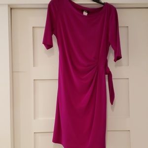 MSK purple wrap-style dress